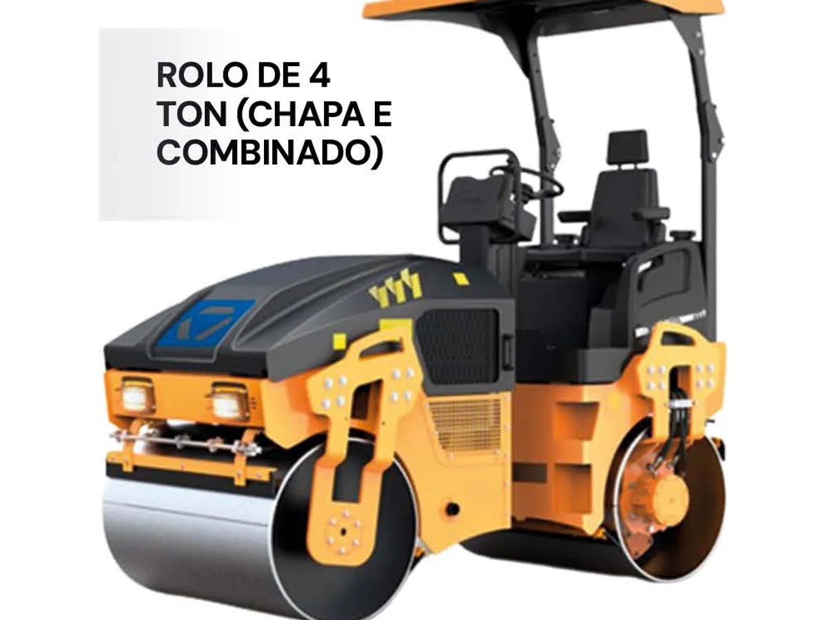 Rolo 4 ton — Compactação de asfalto